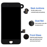Reemplazo de pantalla LCD para iPhone 7 con cámara frontal (opciones en blanco y negro)