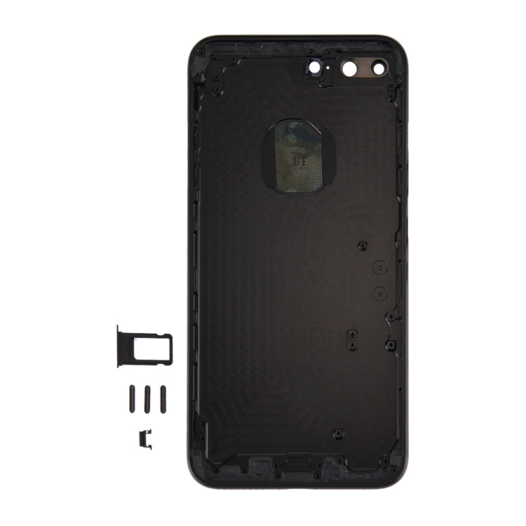 6-in-1 Full Housing Assembly for iPhone 7 Plus (Back Cover, Card Tray, Volume Key, Power Button, Mute Switch & Vibrator Key) - Jet Black