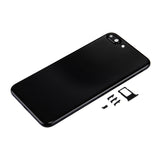Carcasa completa 6 en 1 para iPhone 7 Plus: tapa trasera, bandeja para tarjetas, tecla de volumen, botón de encendido, interruptor de silencio y tecla de vibración - Negro azabache