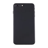 Tapa trasera de batería para iPhone 7 Plus con bandeja para tarjetas - Reemplazo completo, negro azabache, compatible con modelos iPhone 7 Plus