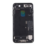 Tapa trasera de batería para iPhone 7 Plus con bandeja para tarjetas - Reemplazo completo, negro azabache, compatible con modelos iPhone 7 Plus