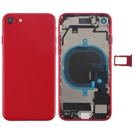 iPhone 8 Full Assembly – Battery Cover with Side Keys, Vibrator, Speaker, Power & Volume Buttons, Card Tray - LYDARZ