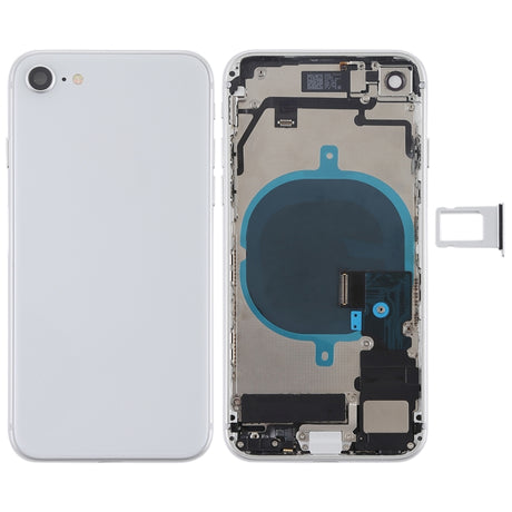 iPhone 8 Full Assembly – Battery Cover with Side Keys, Vibrator, Speaker, Power & Volume Buttons, Card Tray - LYDARZ