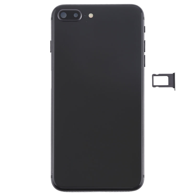 Battery Back Cover Assembly with Side Keys, Vibrator, Speaker Ringer Buzzer, Power & Volume Button Flex Cable, Card Tray for iPhone 8 Plus (Full Assembly)
