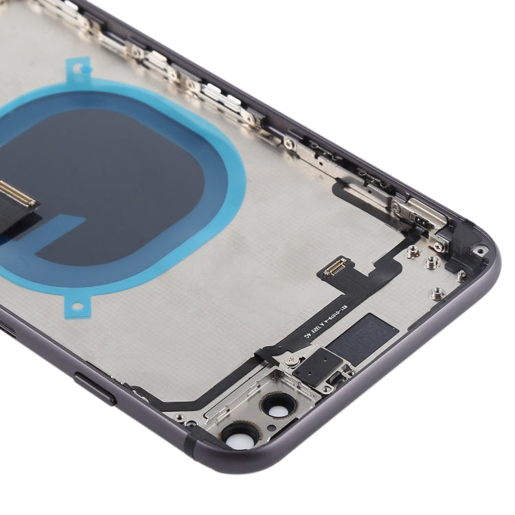 Battery Back Cover Assembly with Side Keys, Vibrator, Speaker Ringer Buzzer, Power & Volume Button Flex Cable, Card Tray for iPhone 8 Plus (Full Assembly)
