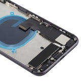 Battery Back Cover Assembly with Side Keys, Vibrator, Speaker Ringer Buzzer, Power & Volume Button Flex Cable, Card Tray for iPhone 8 Plus (Full Assembly)