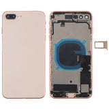 Battery Back Cover Assembly with Side Keys, Vibrator, Speaker Ringer Buzzer, Power & Volume Button Flex Cable, Card Tray for iPhone 8 Plus (Full Assembly)
