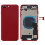 Battery Back Cover Assembly with Side Keys, Vibrator, Speaker Ringer Buzzer, Power & Volume Button Flex Cable, Card Tray for iPhone 8 Plus (Full Assembly)