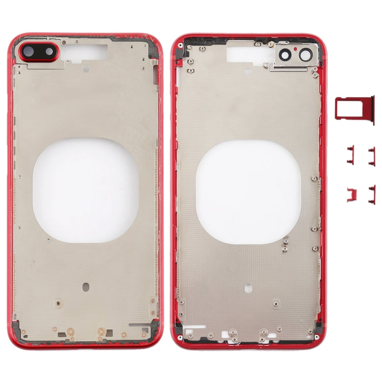 iPhone 8 Plus Transparent Back Cover with Camera Lens, SIM Card Tray & Side Keys - Clear, White, Gold & Red Options Available