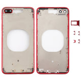 iPhone 8 Plus Transparent Back Cover with Camera Lens, SIM Card Tray & Side Keys - Clear, White, Gold & Red Options Available