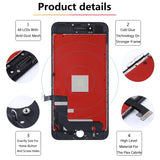 Reemplazo de pantalla LCD original para iPhone 8 Plus - Reparación de pantalla en blanco y negro para reemplazo de pantalla LCD de iPhone 8 Plus