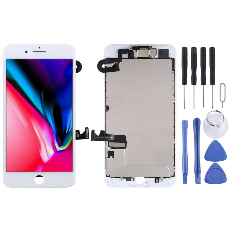 Reemplazo de pantalla LCD para iPhone 8 Plus con cámara frontal (opciones en blanco y negro)