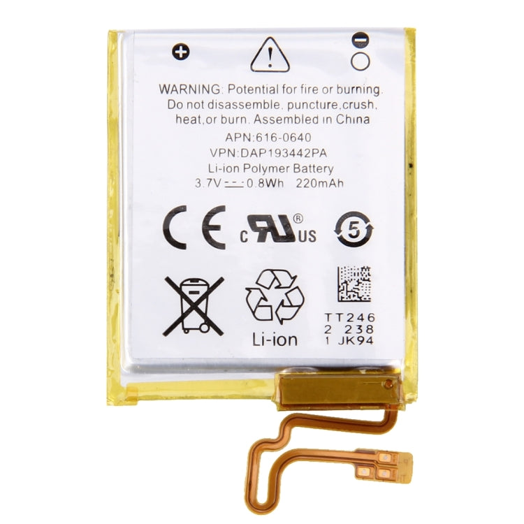 Batería recargable de polímero de litio de 3,7 V y 220 mAh para iPod nano 7.º, para Apple iPod nano 7