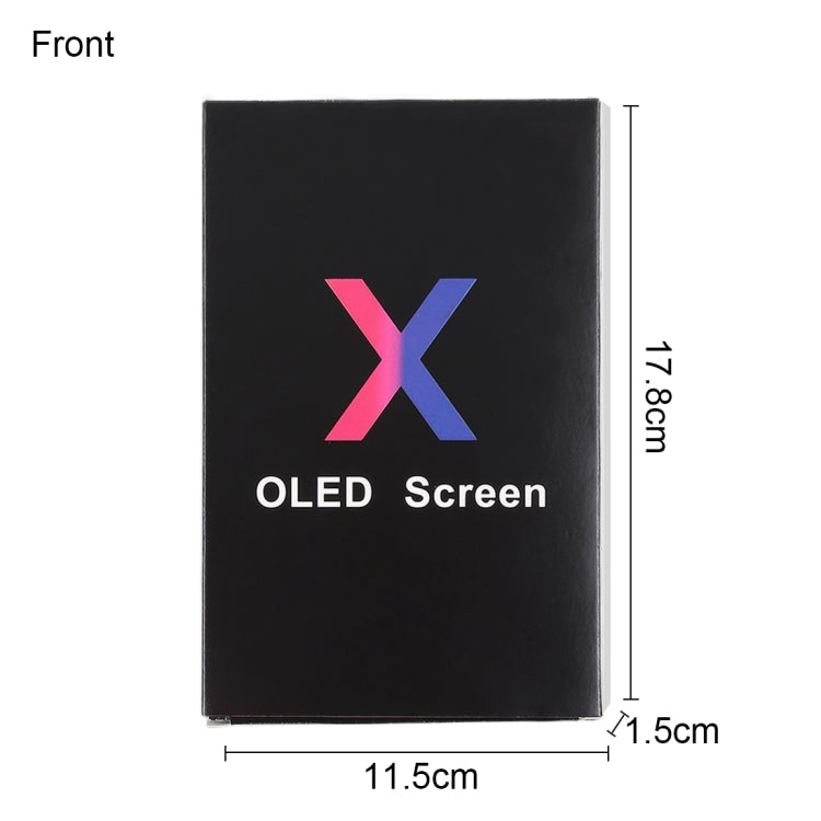 50 PCS Cardboard Packaging Black Box for iPhone X LCD Screen, Packaging Box for X OLED
