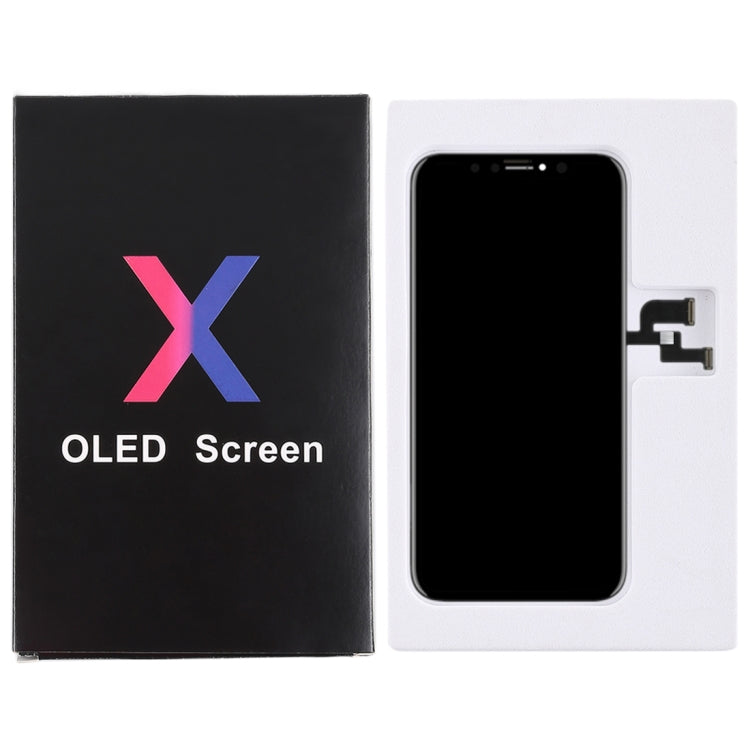 50 PCS Cardboard Packaging Black Box for iPhone X LCD Screen, Packaging Box for X OLED