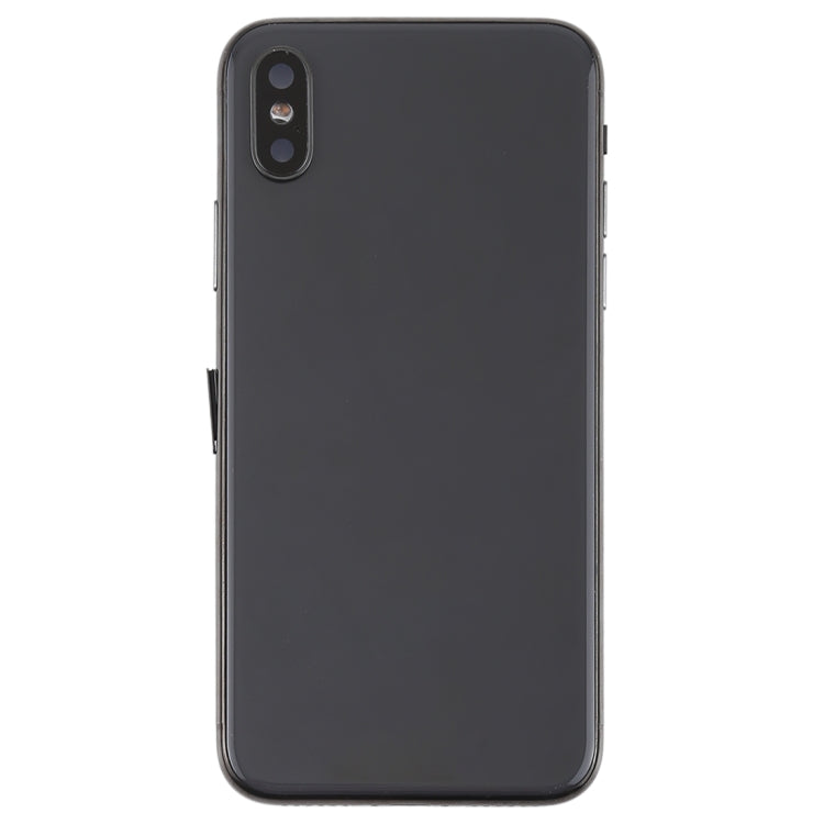 iPhone X Battery Back Cover Assembly with Side Keys, Vibrator, Speaker Ringer, Power & Volume Button Flex, Card Tray & Adhesive