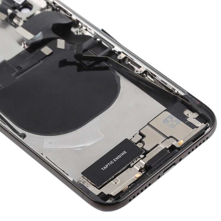 iPhone X Battery Back Cover Assembly with Side Keys, Vibrator, Speaker Ringer, Power & Volume Button Flex, Card Tray & Adhesive