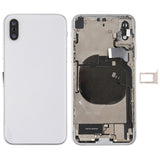 iPhone X Battery Back Cover Assembly with Side Keys, Vibrator, Speaker Ringer, Power & Volume Button Flex, Card Tray & Adhesive