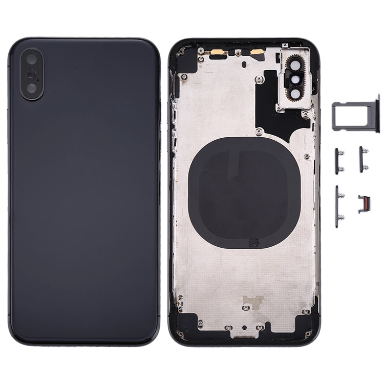 Carcasa trasera premium para iPhone X con bandeja para tarjeta SIM, teclas laterales y opciones de lente de cámara