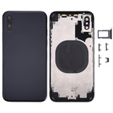 Carcasa trasera premium para iPhone X con bandeja para tarjeta SIM, teclas laterales y opciones de lente de cámara