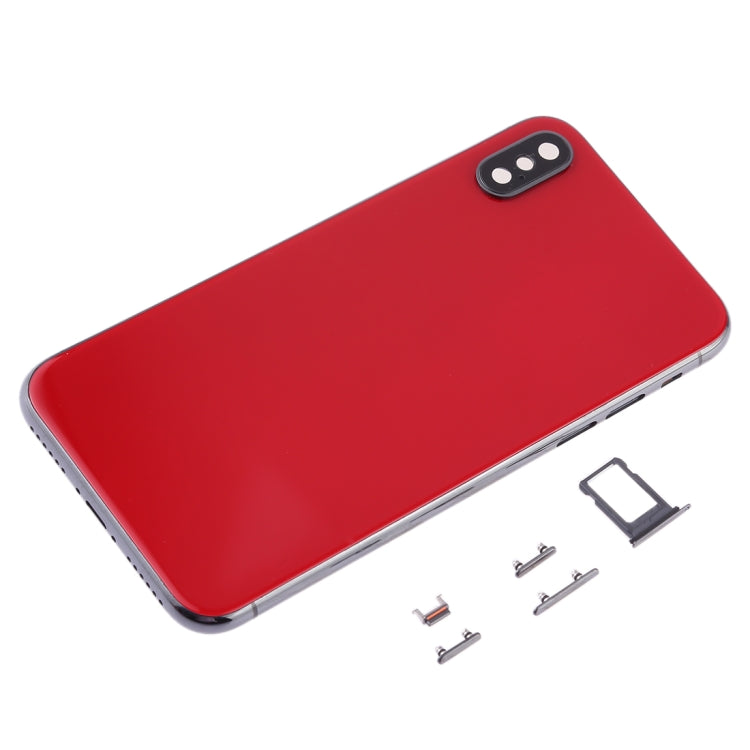 Premium Back Housing Cover for iPhone X with SIM Card Tray, Side Keys & Camera Lens Options