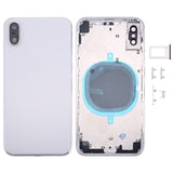 Carcasa trasera premium para iPhone X con bandeja para tarjeta SIM, teclas laterales y opciones de lente de cámara