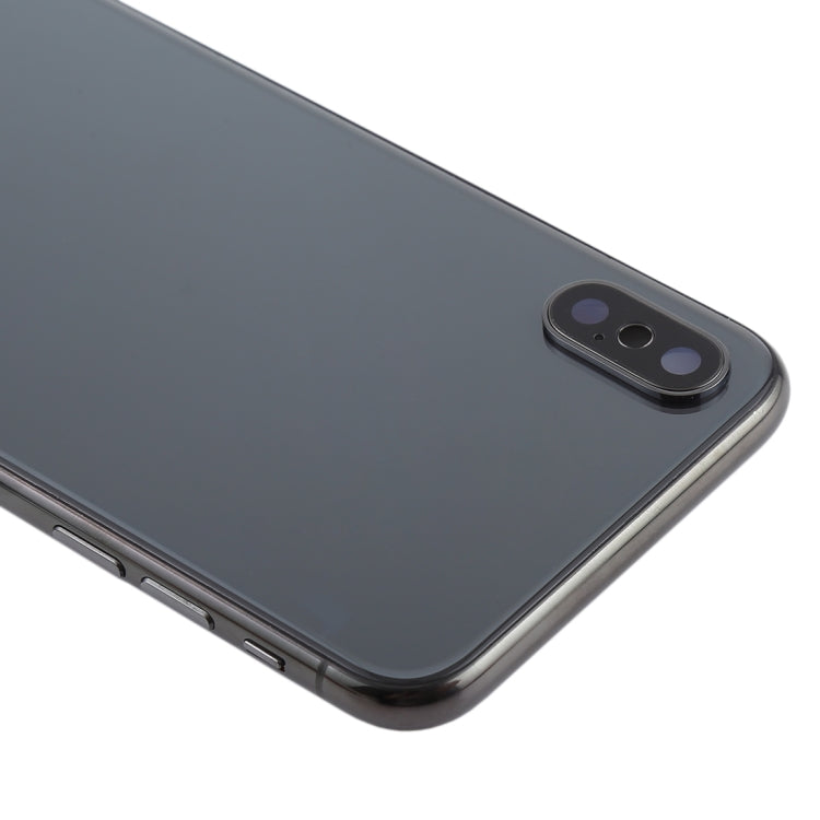 iPhone X Complete Battery Back Cover Assembly with Wireless Charging, Side Keys, Volume Flex & Card Tray - Full Replacement Kit