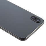 iPhone X Complete Battery Back Cover Assembly with Wireless Charging, Side Keys, Volume Flex & Card Tray - Full Replacement Kit