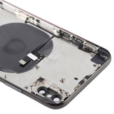 iPhone X Complete Battery Back Cover Assembly with Wireless Charging, Side Keys, Volume Flex & Card Tray - Full Replacement Kit