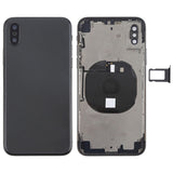 iPhone X Battery Back Cover Assembly with Wireless Charging, Side Keys, Volume Flex & Card Tray - Complete Replacement Kit