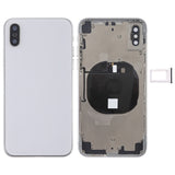 iPhone X Complete Battery Back Cover Assembly with Wireless Charging, Side Keys, Volume Flex & Card Tray - Full Replacement Kit