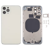 Carcasa trasera para iPhone 11 Pro con bandeja para tarjeta SIM, teclas laterales y lente de cámara.