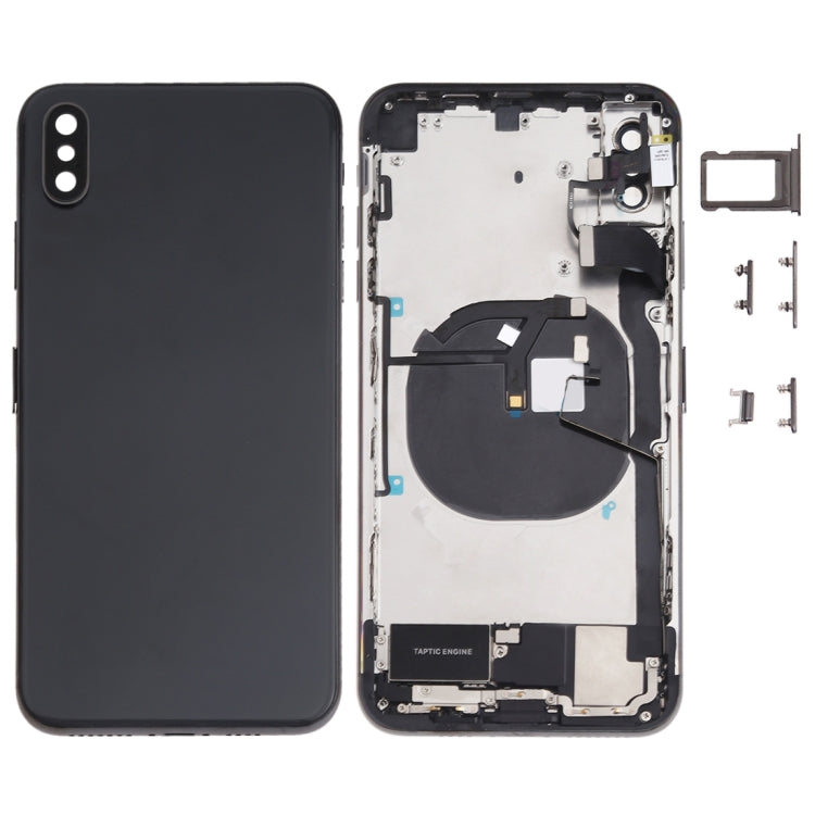 Tapa trasera de batería para iPhone XS Max con teclas laterales, altavoz, lente de cámara, puerto de carga, botones de encendido y volumen - Tapa trasera de batería para iPhone XS Max