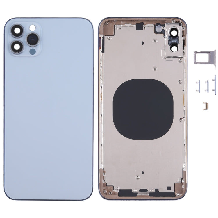 Premium Back Housing Cover for iPhone XS Max, iPhone XS Max Imitation iP13 Pro Max Design, Available in Blue, White, Black & Gold