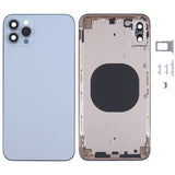 Premium Back Housing Cover for iPhone XS Max, iPhone XS Max Imitation iP13 Pro Max Design, Available in Blue, White, Black & Gold