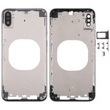Carcasa trasera transparente para iPhone XS Max con lente de cámara, bandeja SIM y protección para teclas laterales: funda duradera y resistente a arañazos.