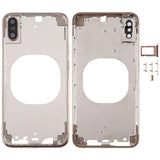 Carcasa trasera transparente para iPhone XS Max con lente de cámara, bandeja SIM y protección para teclas laterales: funda duradera y resistente a arañazos.