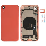 iPhone XR Battery Back Cover Assembly with Buttons, Speaker, Camera Lens, Charging Port, and Wireless Charging Module