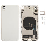 iPhone XR Battery Back Cover Assembly with Buttons, Speaker, Camera Lens, Charging Port, and Wireless Charging Module