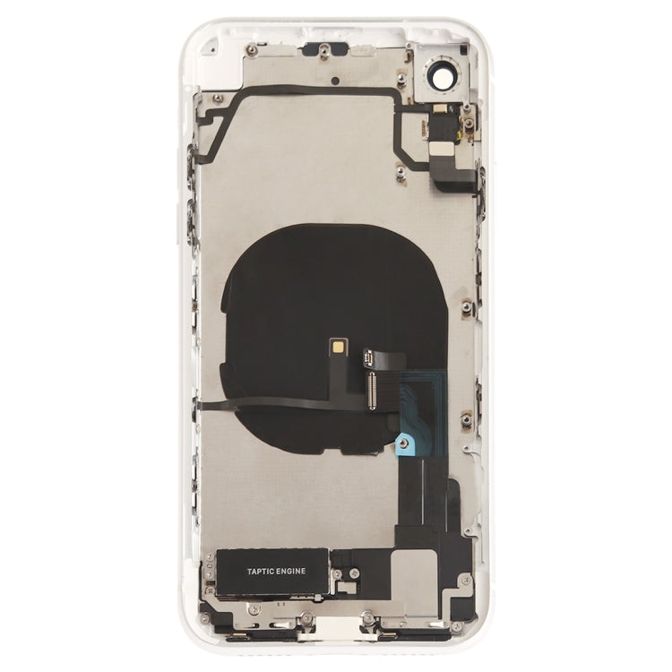 iPhone XR Battery Back Cover Assembly with Buttons, Speaker, Camera Lens, Charging Port, and Wireless Charging Module