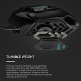 Ratón para juegos Logitech G502 HERO con cable, 11 botones y 2,1 m de longitud