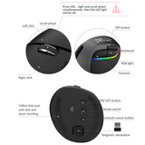 DELUX M618 Mini 2.4G Wireless 2400DPI USB Rechargeable Ergonomic Vertical Mouse, M618 Pink - LYDARZ