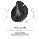 DELUX M618 Mini 2.4G Wireless 2400DPI USB Rechargeable Ergonomic Vertical Mouse, M618 Pink - LYDARZ
