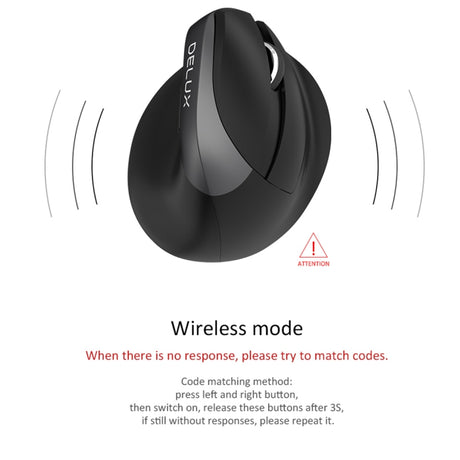 DELUX M618 Mini 2.4G Wireless 2400DPI USB Rechargeable Ergonomic Vertical Mouse, M618 Pink - LYDARZ
