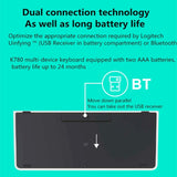 Logitech K780 Multi-device Keyboard - Bluetooth & Unifying Dual Mode Wireless with Stand