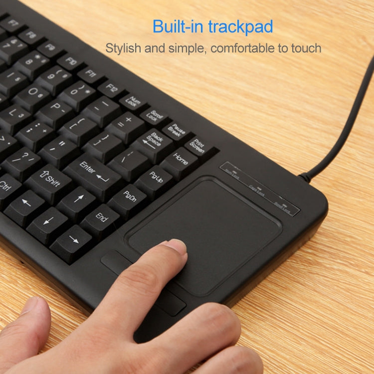 Teclado USB con grabado láser y panel táctil: diseño impermeable de una sola pieza con cable