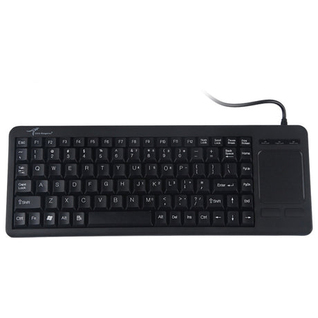 DS-8800 PS / 2 Interface Prevent Water Splashing Laser Engraving Character One-piece Wired Touchpad Keyboard - LYDARZ