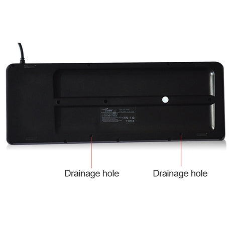 DS-8800 PS / 2 Interface Prevent Water Splashing Laser Engraving Character One-piece Wired Touchpad Keyboard - LYDARZ