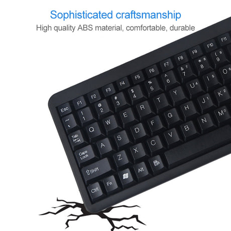 DS-8800 PS / 2 Interface Prevent Water Splashing Laser Engraving Character One-piece Wired Touchpad Keyboard - LYDARZ