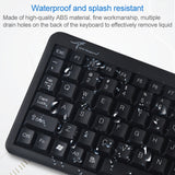 DS-8800 PS / 2 Interface Waterproof Laser Engraving Keyboard with One-piece Wired Touchpad